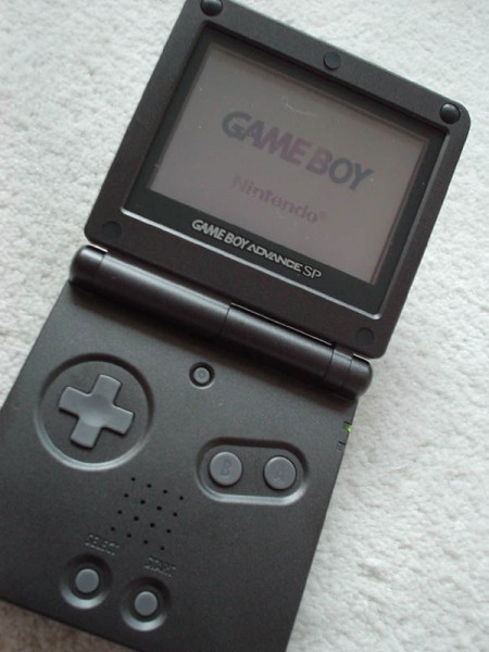Game Boy Advance SP open