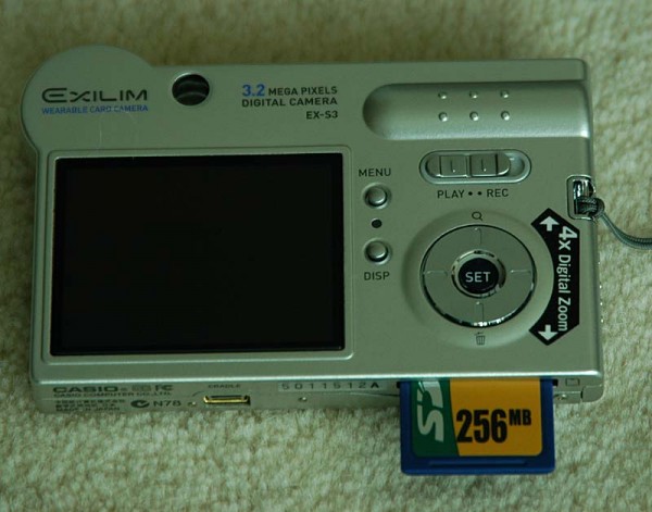 Casio Exilim S3 Digital Camera Data Card