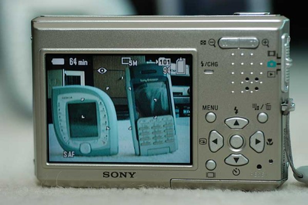 Sony T1 Digital Camera back